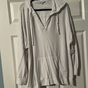 Workshop Republic Clothing White hooded sweatshirt plus size 3x